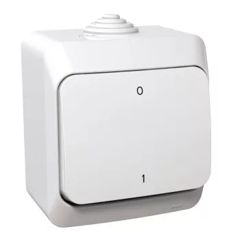   SCHNEIDER WDE000520 - CEDAR PLUS Kétpólusú kapcsoló, IP44, fehér (102)
