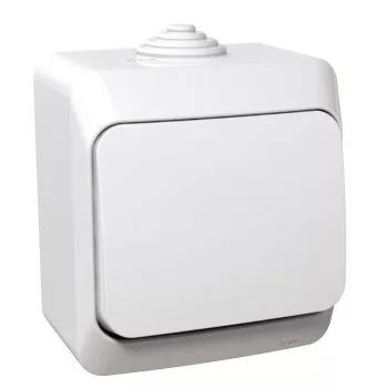   SCHNEIDER WDE000560 - CEDAR PLUS Váltókapcsoló, IP44, fehér (106)