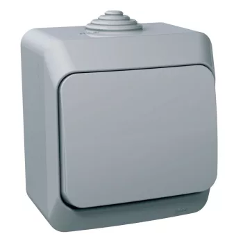   SCHNEIDER WDE000660 - CEDAR PLUS Váltókapcsoló, IP44, szürke (106)
