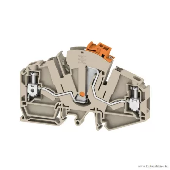   WEIDMÜLLER Mérő-bontó (teszt-leválasztó) sorkapocs, csavaros csatlakozás, 6 mm², 500 V, 30 A, sötétbézs - WTTB 6