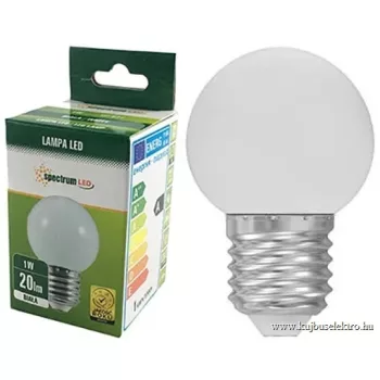 LED Kisgömb E27 230V 1W fehér WOJ11794