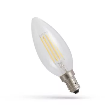   LED gyertya E14 230V 5,5W (60W) 827 2700K 850lm átlátszó filament - WOJ14387_5.5W