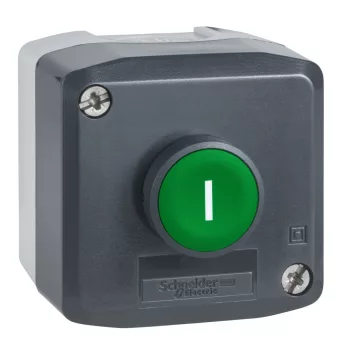   SCHNEIDER XALD102 - Harmony XALD tokozott nyomógomb, 1NO, 1 zöld nyomógomb, "I" felirat