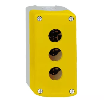   SCHNEIDER XALK03 - Harmony XALK tokozat vészleállítóhoz, sárga, üres, 3 kivágás