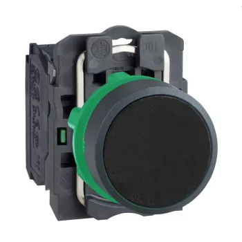   SCHNEIDER XB5AA21 - Harmony komplett műanyag nyomógomb, Ø22, visszatérő, 1NO, fekete