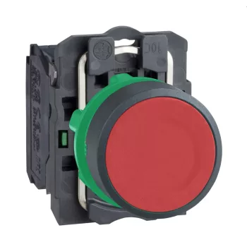   SCHNEIDER XB5AA41 - Harmony komplett műanyag nyomógomb, Ø22, visszatérő, 1NO, piros