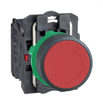   SCHNEIDER XB5AA42 - Harmony komplett műanyag nyomógomb, Ø22, visszatérő, 1NC, piros