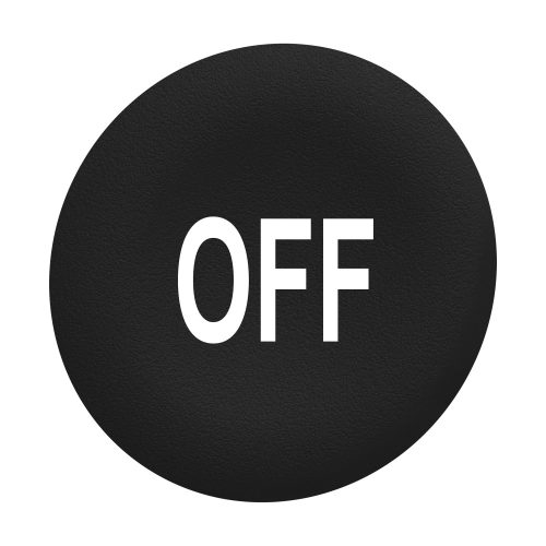 SCHNEIDER ZBAF235 - Harmony Ø30 panelbe süllyesztett nyomógomb tető, fekete, "OFF"
