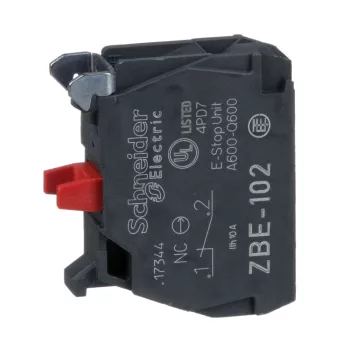   SCHNEIDER ZBE102 - Harmony XB4/XB5 érintkező blokk, 1NC, csavaros csatlakozó