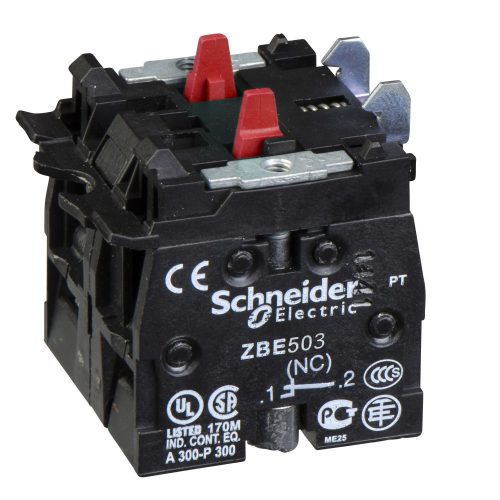 SCHNEIDER ZBE503 - Harmony XB4/XB5 érintkező blokk, 2NO, nagyteljesítményű, 10A, csavaros csatlakozó