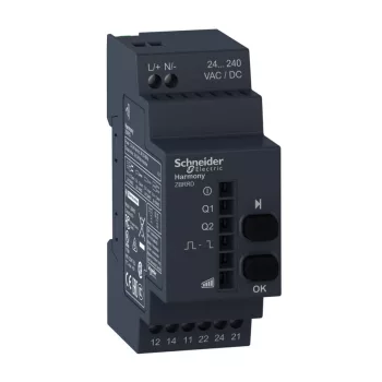   SCHNEIDER ZBRRD - Harmony konfigurálható vevőegység, 2 relé kimenet, monostabil/bistabil, 24-240VAC/DC
