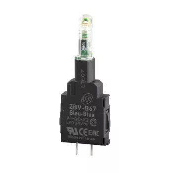   SCHNEIDER ZBVB37 - Harmony jelzőlámpa világító modul, LED, 24VAC/DC, zöld, tűs csatlakozó