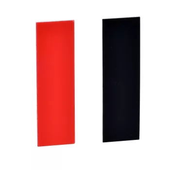   SCHNEIDER ZBY0101 - Harmony felirati címke, 8x27 mm, 30x40 mm címketartóhoz, jelöletlen, fekete/piros