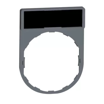   SCHNEIDER ZBY2101C0 - Harmony címketartó 30x40 mm, Ø22 készülékekhez, 8x27 mm felirati címkével, jelöletlen, fekete/piros, szürke perem