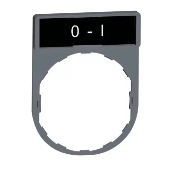   SCHNEIDER ZBY2178C0 - Harmony címketartó 30x40 mm, Ø22 készülékekhez, 8x27 mm felirati címkével, O-I, szürke