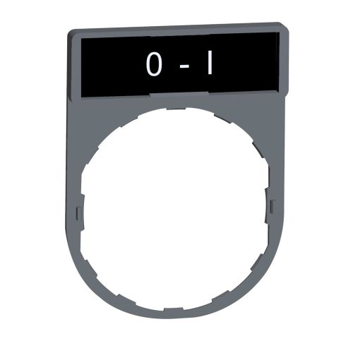 SCHNEIDER ZBY2178C0 - Harmony címketartó 30x40 mm, Ø22 készülékekhez, 8x27 mm felirati címkével, O-I, szürke