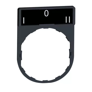   SCHNEIDER ZBY2186 - Harmony címketartó 30x40 mm, Ø22 készülékekhez, 8x27 mm felirati címkével, I-O-II