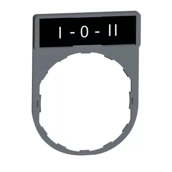   SCHNEIDER ZBY2186C0 - Harmony címketartó 30x40 mm, Ø22 készülékekhez, 8x27 mm felirati címkével, O-I, szürke
