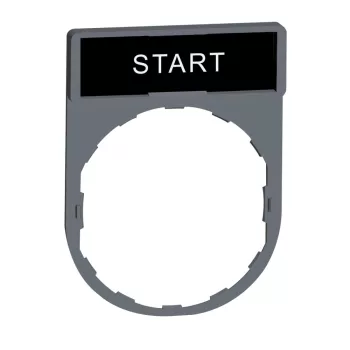   SCHNEIDER ZBY2303C0 - Harmony címketartó 30x40 mm, Ø22 készülékekhez, 8x27 mm felirati címkével, STOP, szürke perem
