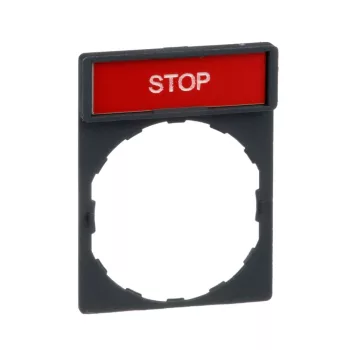   SCHNEIDER ZBY2304 - Harmony címketartó 30x40 mm, Ø22 készülékekhez, 8x27 mm felirati címkével, STOP