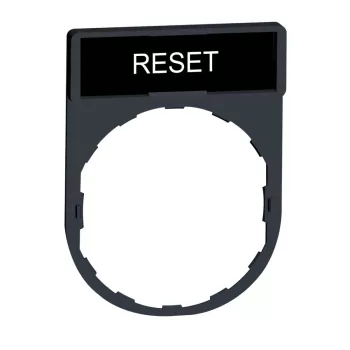   SCHNEIDER ZBY2322 - Harmony címketartó 30x40 mm, Ø22 készülékekhez, 8x27 mm felirati címkével, RESET