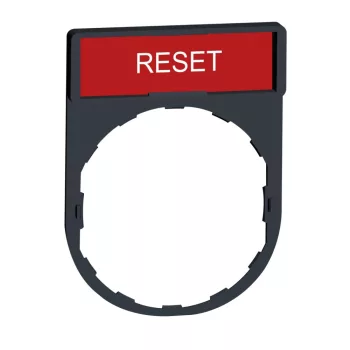   SCHNEIDER ZBY2323 - Harmony címketartó 30x40 mm, Ø22 készülékekhez, 8x27 mm felirati címkével, RESET