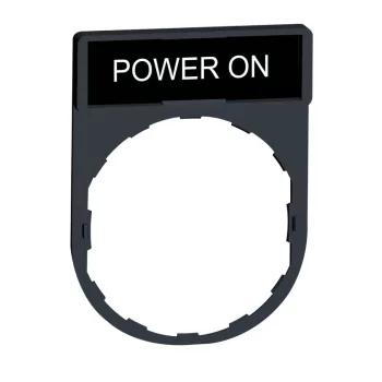   SCHNEIDER ZBY2326 - Harmony címketartó 30x40 mm, Ø22 készülékekhez, 8x27 mm felirati címkével, POWER ON
