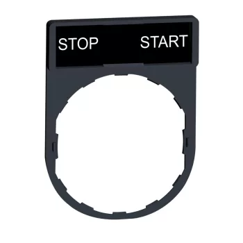  SCHNEIDER ZBY2366 - Harmony címketartó 30x40 mm, Ø22 készülékekhez, 8x27 mm felirati címkével, START-START