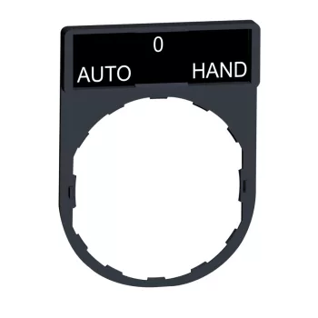   SCHNEIDER ZBY2385 - Harmony címketartó 30x40 mm, Ø22 készülékekhez, 8x27 mm felirati címkével, AUTO-O-HAND