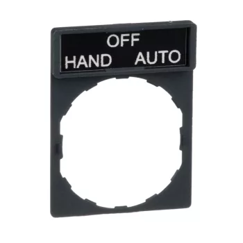   SCHNEIDER ZBY2387 - Harmony címketartó 30x40 mm, Ø22 készülékekhez, 8x27 mm felirati címkével, HAND-OFF-AUTO