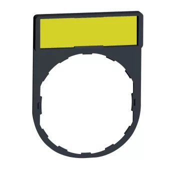   SCHNEIDER ZBY4101 - Harmony címketartó 30x40 mm, Ø22 készülékekhez, 8x27 mm felirati címkével, jelöletlen, fehér/sárga