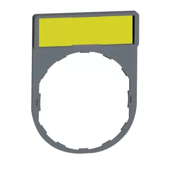   SCHNEIDER ZBY4101C0 - Harmony címketartó 30x40 mm, Ø22 készülékekhez, 8x27 mm felirati címkével, jelöletlen, fehér/sárga, szürke perem