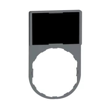   SCHNEIDER ZBY6101 - Harmony címketartó 30x50 mm, Ø22 készülékekhez, 18x27 mm jelöletlen felirati címkével, fekete/piros