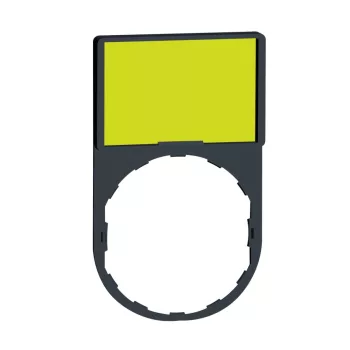   SCHNEIDER ZBY6102 - Harmony címketartó 30x50 mm, Ø22 készülékekhez, 18x27 mm jelöletlen felirati címkével, fehér/sárga