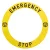 SCHNEIDER ZBY8L330 - Harmony sárga köralakú felirati tábla, Ø90, ZB5AS84W** vészleállítóhoz, logóval, EMERGENCY STOP