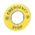 SCHNEIDER ZBY9320 - Harmony sárga köralakú felirati tábla, Ø60, vészleállítóhoz, logóval, EMERGENCY STOP