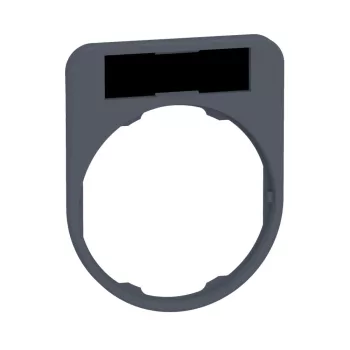   SCHNEIDER ZBYF2101C0 - Harmony címketartó, 40x50 mm, Ø30 süllyesztett készülékhez, 8x27 címkéhez, fekete/piros, szürke perem