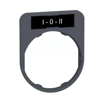   SCHNEIDER ZBYF2186C0 - Harmony címketartó, 40x50 mm, Ø30 süllyesztett készülékhez, 8x27 címkéhez, I-O-II, szürke perem