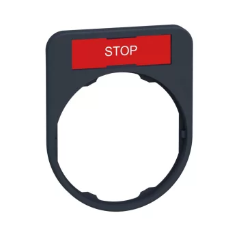   SCHNEIDER ZBYF2304 - Harmony címketartó, 40x50 mm, Ø30 süllyesztett készülékhez, 8x27 címkéhez, STOP