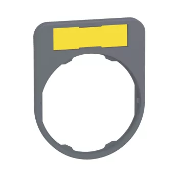   SCHNEIDER ZBYF4101C0 - Harmony címketartó, 40x50 mm, Ø30 süllyesztett készülékhez, 8x27 címkéhez, fehér/sárga, szürke perem