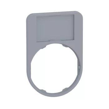   SCHNEIDER ZBYF6101C0 - Harmony címketartó, 50x60 mm, Ø30 süllyesztett készülékhez, 18x27 címkéhez, felirat nélkül, fekete/piros, szürke perem