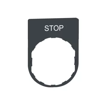   SCHNEIDER ZBYP2304 - Harmony felirati tábla, 30x40 mm, műanyag, Ø22 készülékekhez, gravírozott, STOP