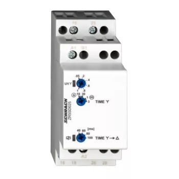   SCHRACK - Csillag-háromszög  (S) indító relé 12-240V AC/DC, 2v, 8A,2KE Function: S - Star-delta start up - ZR5SD025--