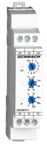 SCHRACK - Multifunkciós időrelé AMPARO, 24-48VDC,24-240VAC, 1v, 5A  - ZRAMF011--
