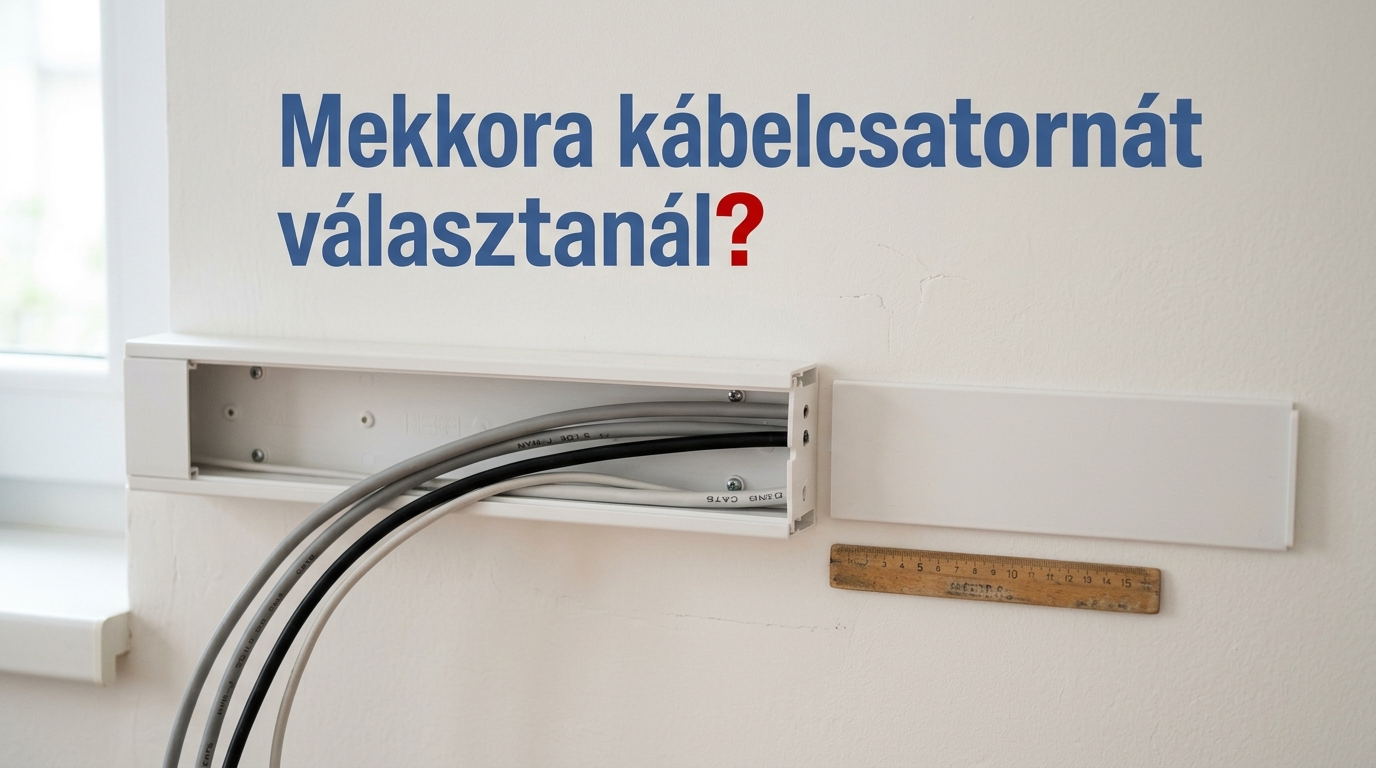 Kábelcsatorna méretek: így számold ki, melyik kell